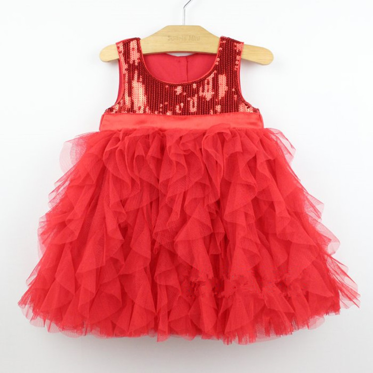 2015夏款女童公主禮服蓬蓬紗裙 兒童寶寶多層亮片連衣裙工廠,批發,進口,代購