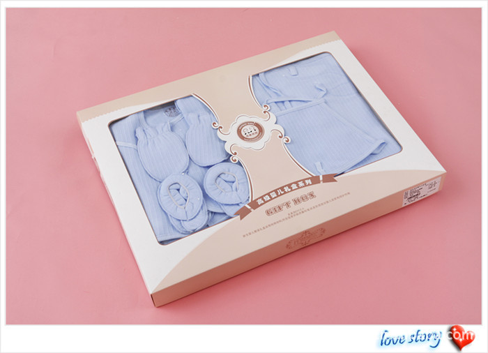 完美貝貝純棉嬰兒禮盒5件套新生兒服飾用品寶寶禮盒套裝專賣7006工廠,批發,進口,代購