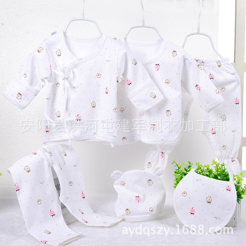 新生兒套裝0-3個月2016春夏新款純棉印花嬰兒禮盒內衣套裝六件套工廠,批發,進口,代購