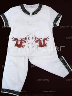 2012特價 /男孩唐裝/小童短袖雙龍套裝  廠傢直銷工廠,批發,進口,代購