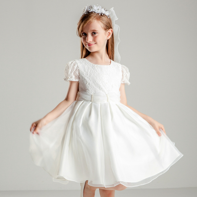 2015新款時尚歐美兒童表演服 花童禮服廠傢直銷純棉花童小禮服工廠,批發,進口,代購