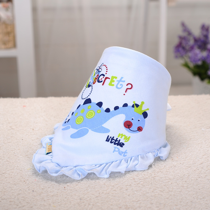 2016新款韓版嬰兒用品純棉花邊防水三角巾按扣口水巾圍嘴一件代發工廠,批發,進口,代購