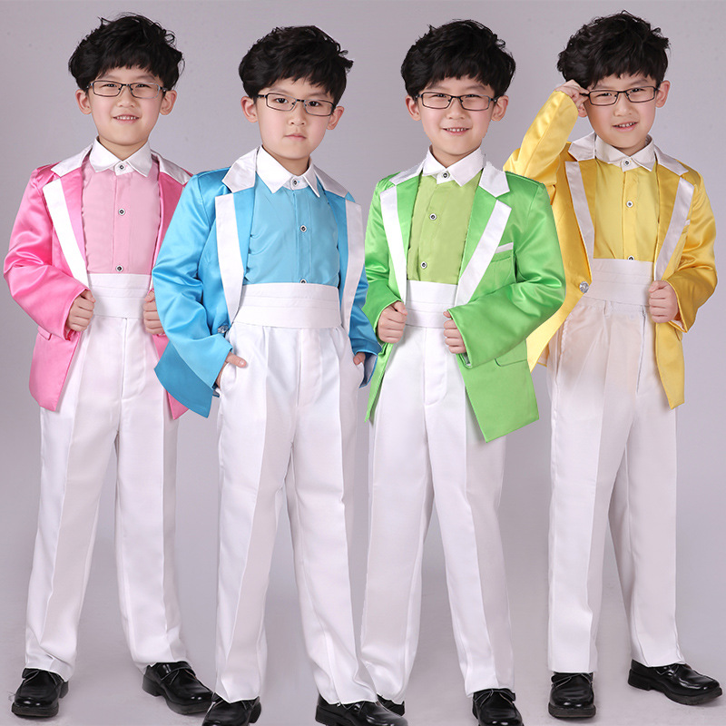 六一兒童節演出表演服裝禮服花童裝主持人西服兒童彩色小西裝特價工廠,批發,進口,代購