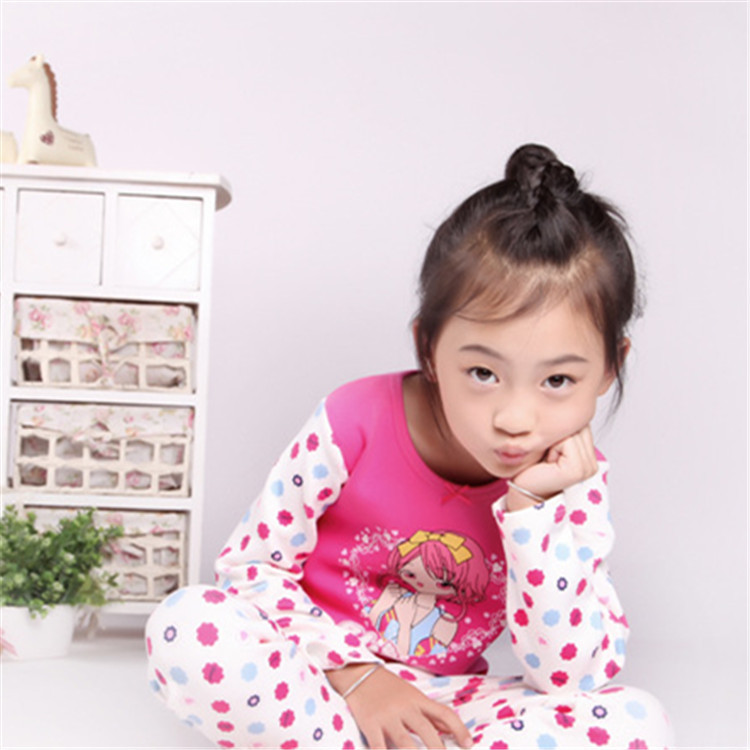 創意韓版卡通睡衣女童傢居服兒童內衣套裝保暖純棉批發代理地攤工廠,批發,進口,代購