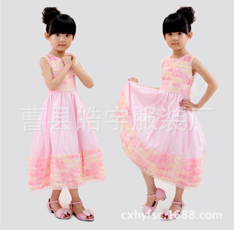 2014秋季新款兒童公主禮服裙 無袖紗裙 花童紅色小禮服裙工廠,批發,進口,代購