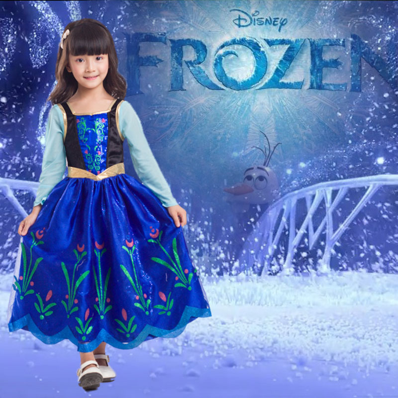 冰雪奇緣公主裙連衣裙兒童禮服迪士尼派對裝艾莎女王cosplay服批發・進口・工廠・代買・代購