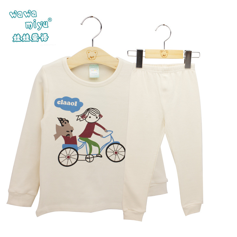 娃娃蜜語 2016年女童秋季純棉內衣套裝兩件套 單車女孩 0081工廠,批發,進口,代購