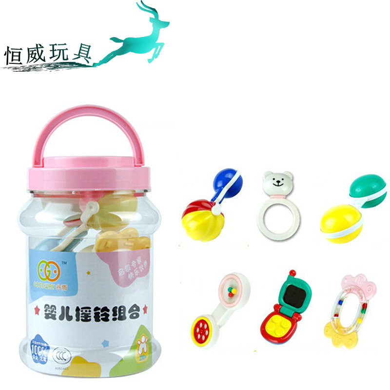 谷雨嬰兒玩具0-1歲手搖鈴牙膠組合套裝新生兒禮盒寶寶3-4-5-6個月批發・進口・工廠・代買・代購