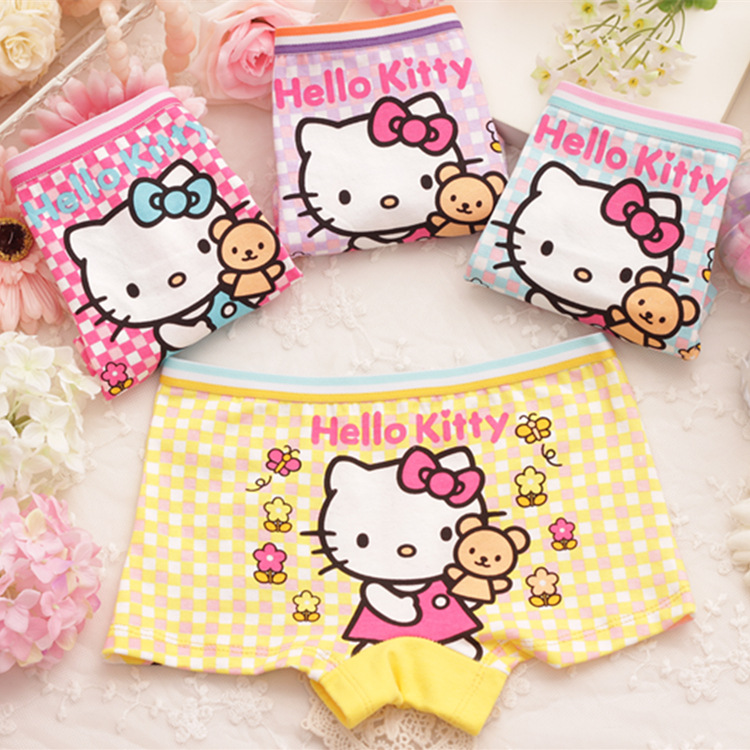 2016女童純棉內褲 四角內褲helloKitty平角內褲中小童內褲批發工廠,批發,進口,代購