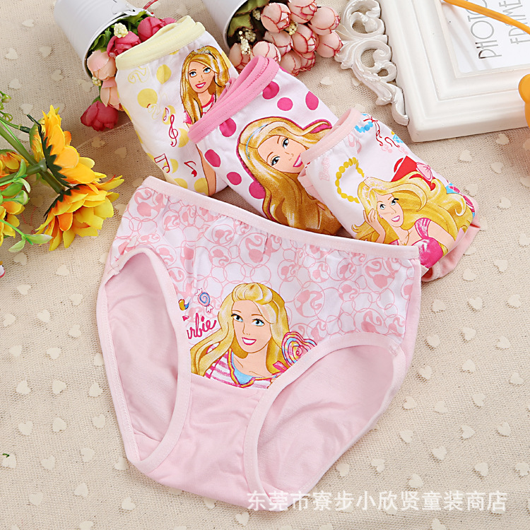 爆款純棉芭比女童三角內褲 兒童內褲批發工廠,批發,進口,代購