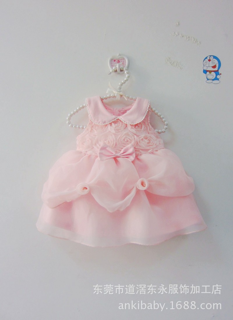 2015夏季新款嬰兒百日、周歲禮服裙 簡約清晰可愛寶寶連衣裙批發・進口・工廠・代買・代購