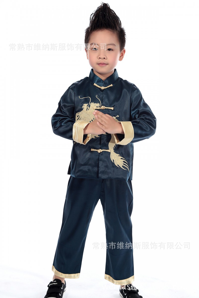 兒童唐裝 春秋 男童唐裝上衣 新年服中式禮服　3-14歲工廠,批發,進口,代購