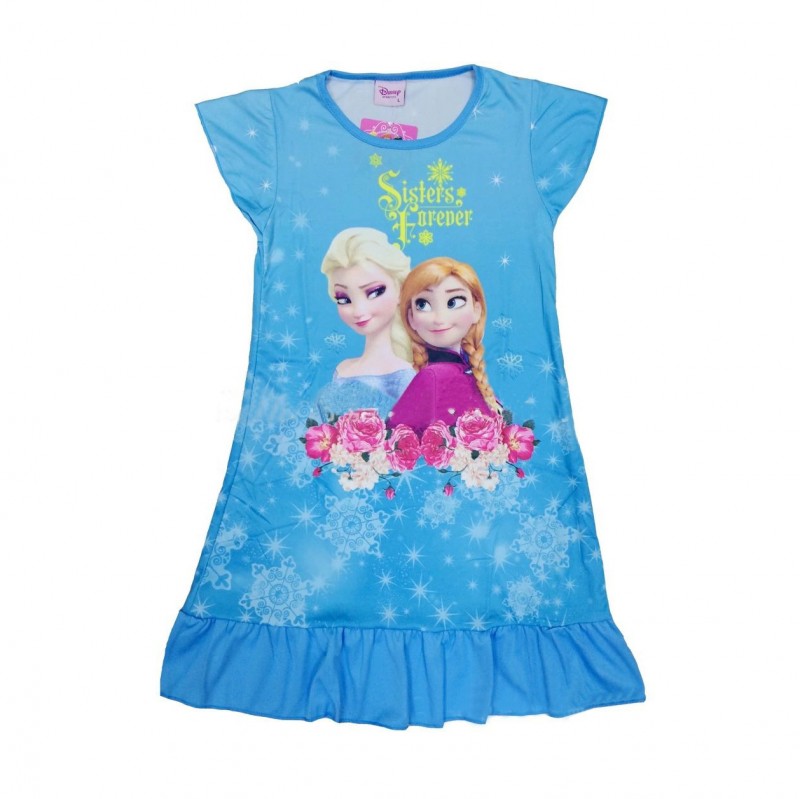中大童童裝傢居服外貿 Frozen sisters forever女童睡裙 一件代發批發・進口・工廠・代買・代購