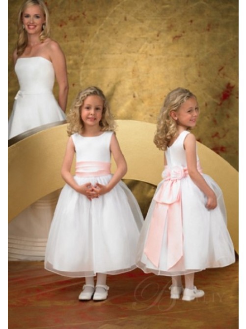 歐美風格歐根紗材質白色花童裝 外貿童禮服定製 廠傢直銷來圖定製批發・進口・工廠・代買・代購