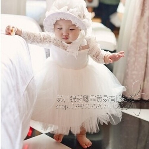 新款韓版 蕾絲長袖女童公主花童裙 聖誕生日禮物 淘寶一件代發批發・進口・工廠・代買・代購