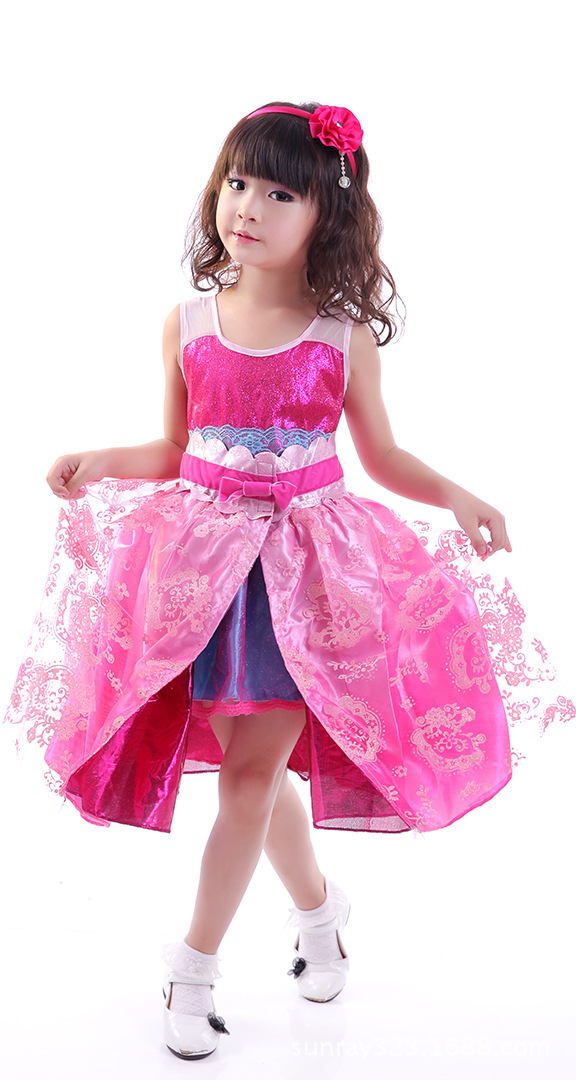 2014新款芭比娃娃兒童舞蹈服 少兒新款現代連衣裙表演服裝批發・進口・工廠・代買・代購