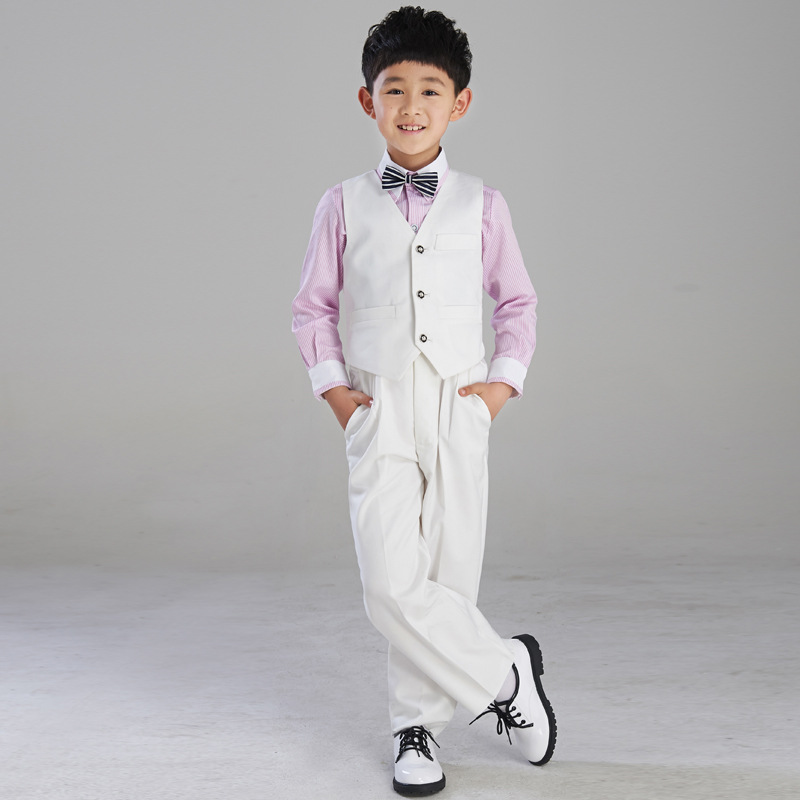 QJ♀韓國高檔兒童背帶褲禮服套裝男童時尚襯衫花童鋼琴表演服裝秋批發・進口・工廠・代買・代購