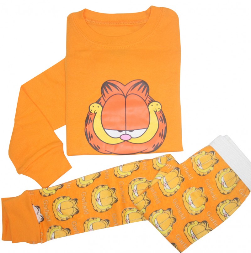 韓版春季新款兒童睡衣可愛加菲貓卡通睡衣2件套 童裝 一件代發批發・進口・工廠・代買・代購