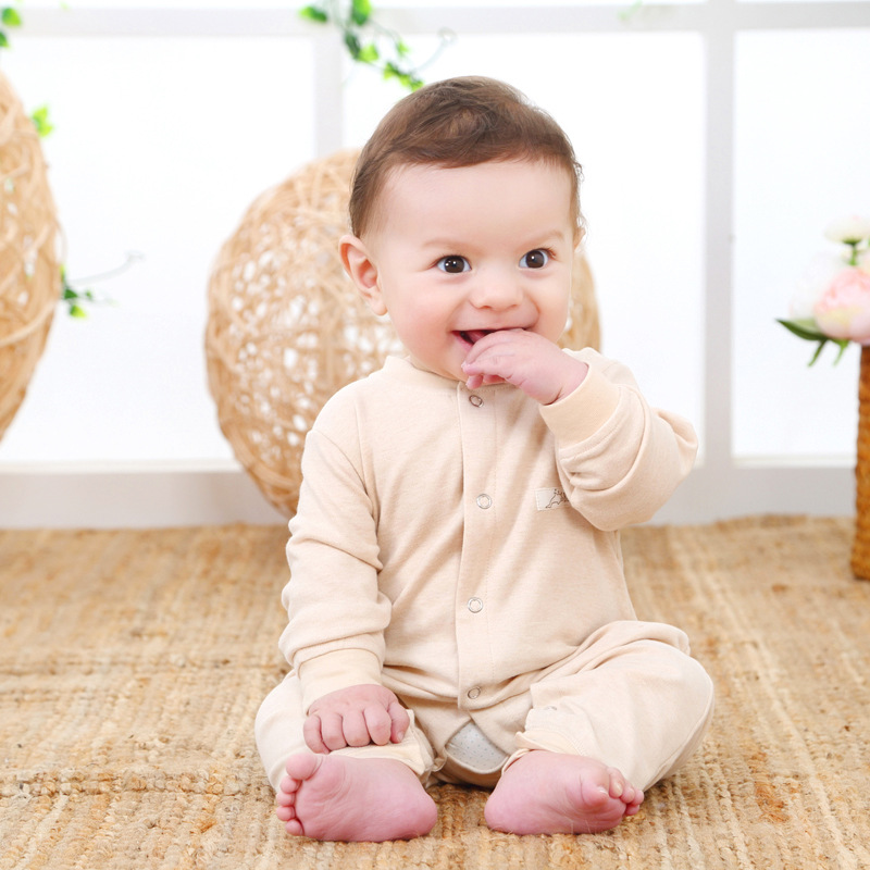 嬰兒彩棉哈衣 兒童爬服 彩棉套裝 嬰兒連身套裝 B6055 6052批發・進口・工廠・代買・代購