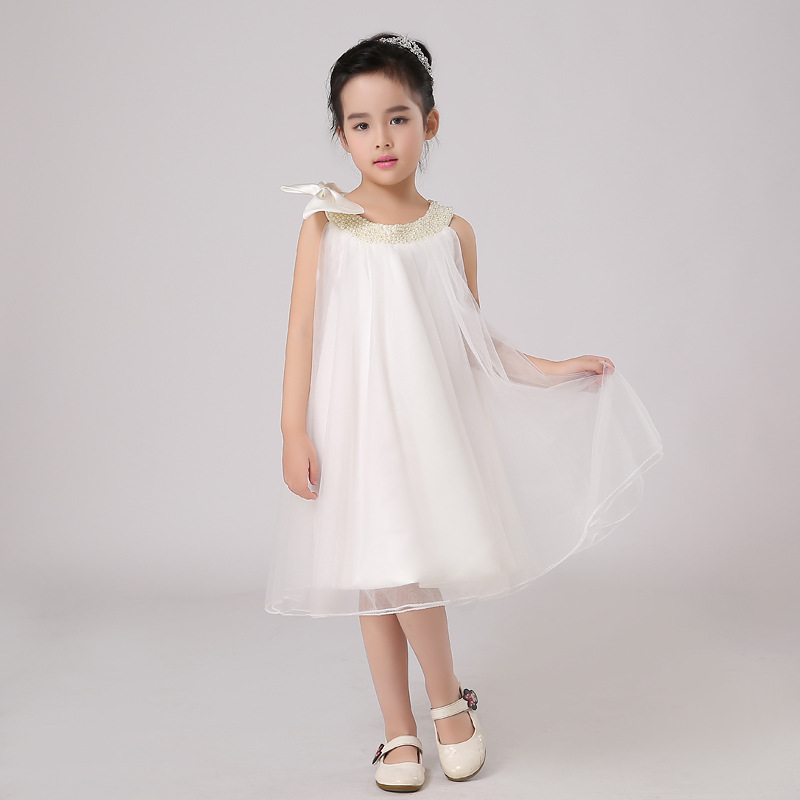 兒童禮服白色韓版公主裙 2016新款六一兒童紗裙禮服連衣裙批發批發・進口・工廠・代買・代購
