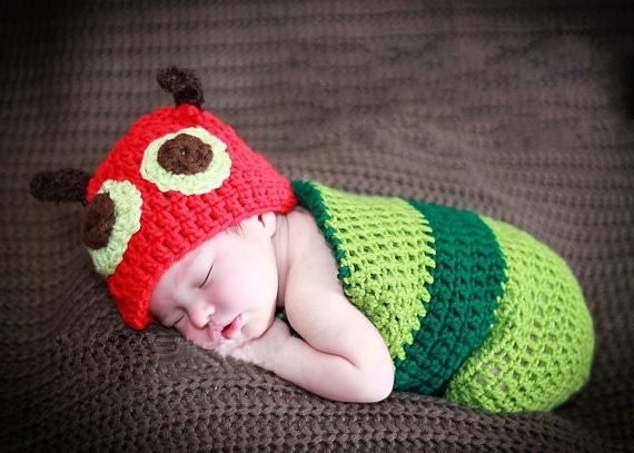 毛線手工編織兒童攝影服裝 新生兒卡通毛衣睡袋 寶寶拍照服飾毛蟲批發・進口・工廠・代買・代購