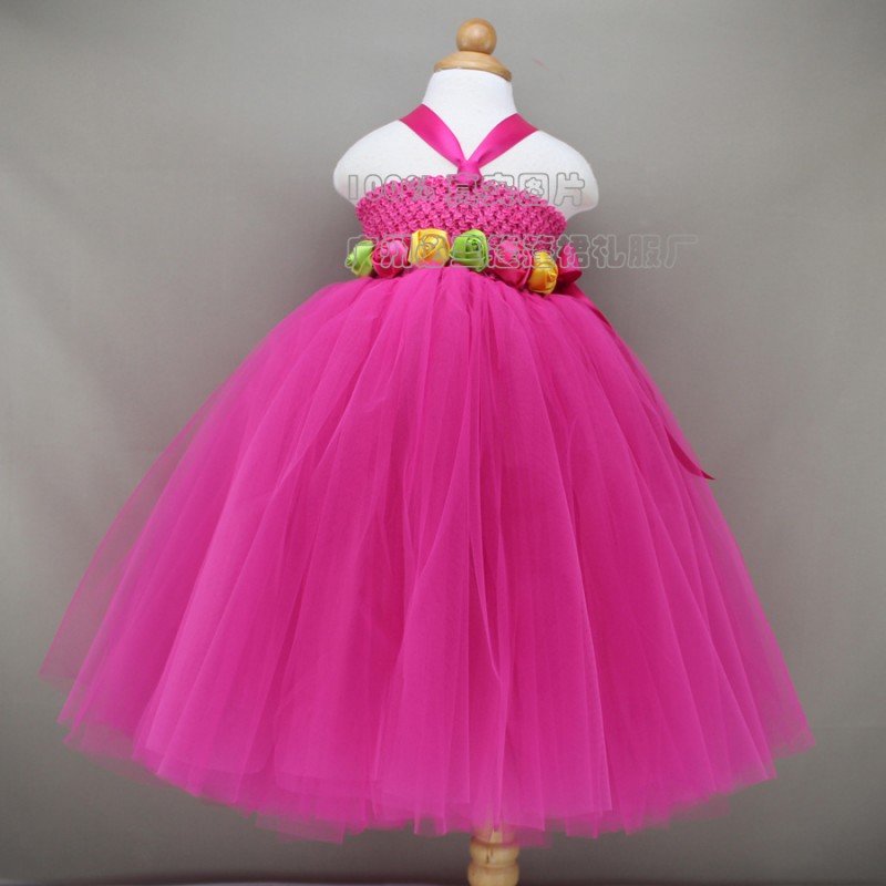 時尚歐美熱銷兒童公主裙高端定製手工網紗裙中大童蓬蓬裙工廠,批發,進口,代購