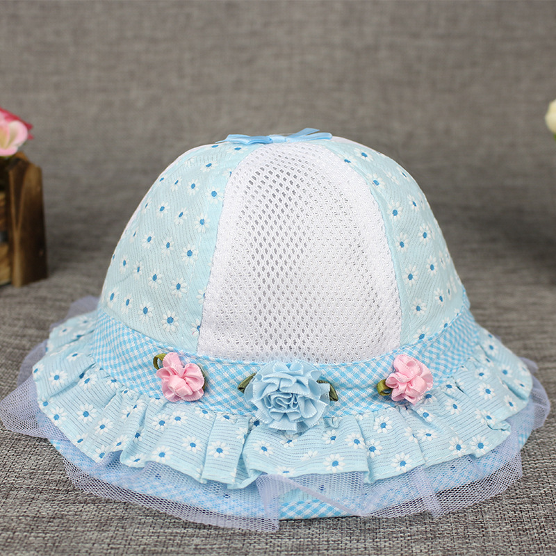 2016春季新款兒童盆帽 三朵花寶寶遮陽帽 嬰兒公主帽漁夫帽工廠,批發,進口,代購
