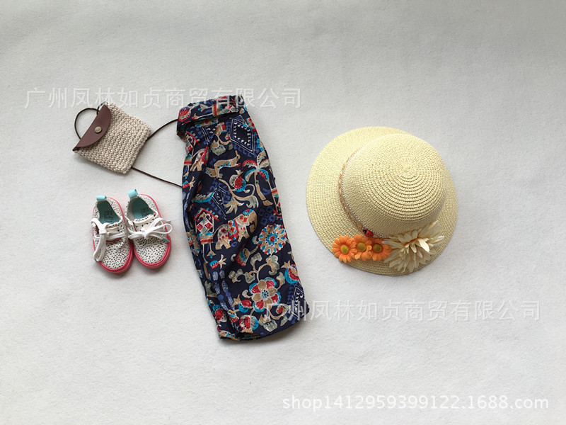 2016夏 新款 外貿韓版童裝 兒童 女童 草編 花朵 太陽帽工廠,批發,進口,代購