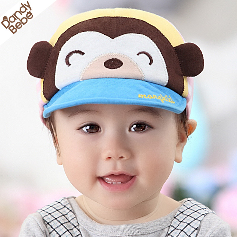 嬰兒兒童帽子2016春夏新款寶寶鴨舌帽 猴子造型帽 寶寶棒球帽工廠,批發,進口,代購