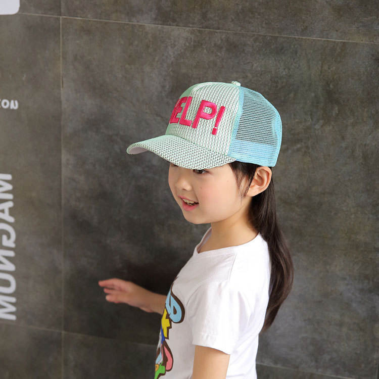 2016春夏新款兒童時尚棒球帽可調節字母網帽 透氣男女寶寶鴨舌帽工廠,批發,進口,代購