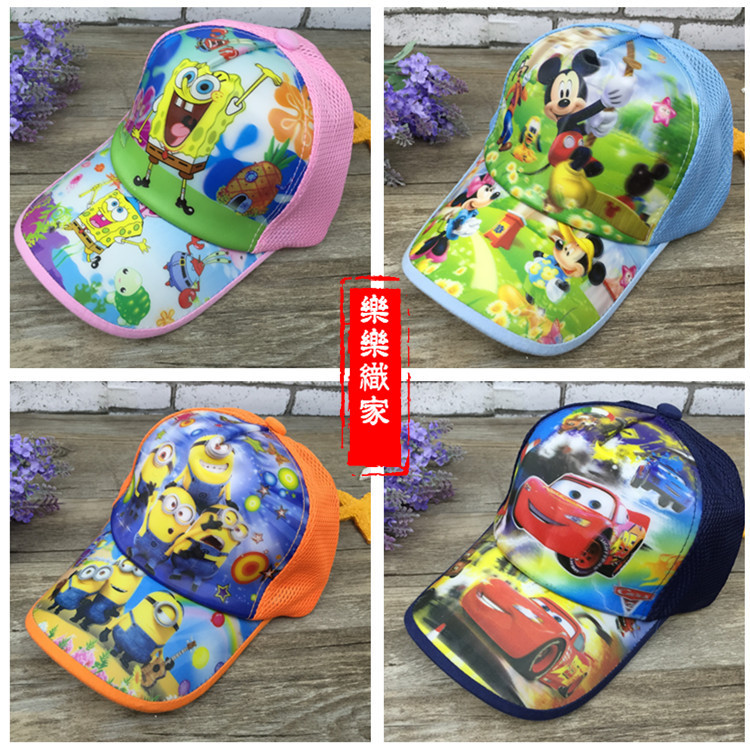 2016夏兒童帽子男童女童3D卡通網帽鴨舌帽棒球帽學生帽一件代發批發・進口・工廠・代買・代購