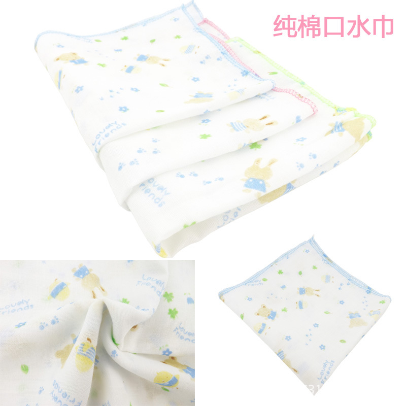 “YueCheng悅橙”寶寶雙層棉紗佈口水巾手帕圍嘴低密高密加工批發批發・進口・工廠・代買・代購