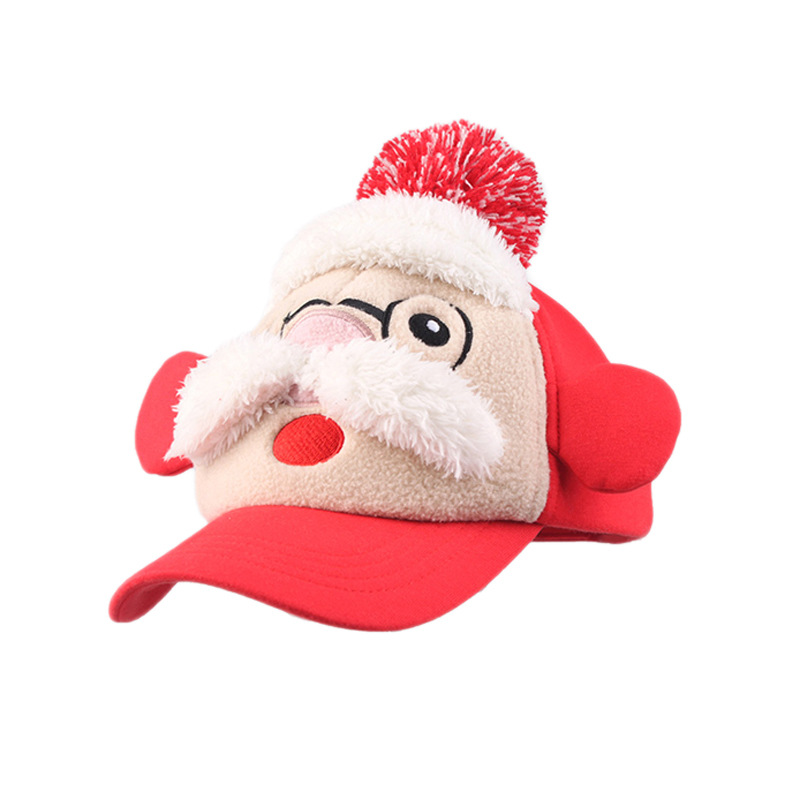 勇發服飾 聖誕老人 可愛毛毛球白胡子兒童五頁棒球帽 2016新款批發・進口・工廠・代買・代購