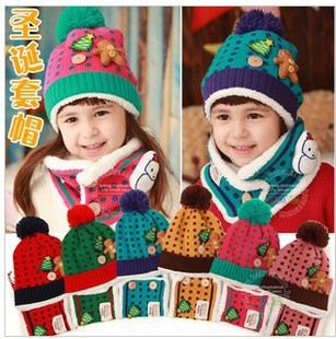 韓國帽子 童帽 冬季帽子圍巾2件套帽兒童保暖毛絨帽子圍脖批發・進口・工廠・代買・代購