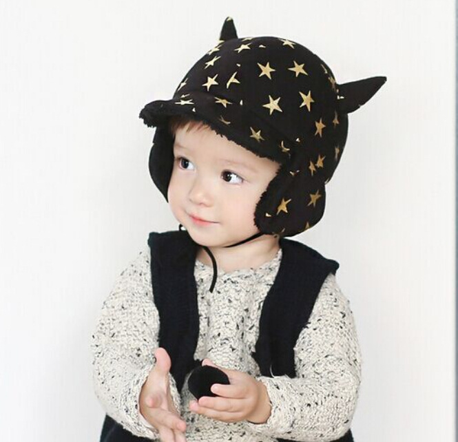 2016冬季嬰兒帽寶寶套頭帽子牛角雷鋒帽護耳帽韓版兒童帽子批發・進口・工廠・代買・代購