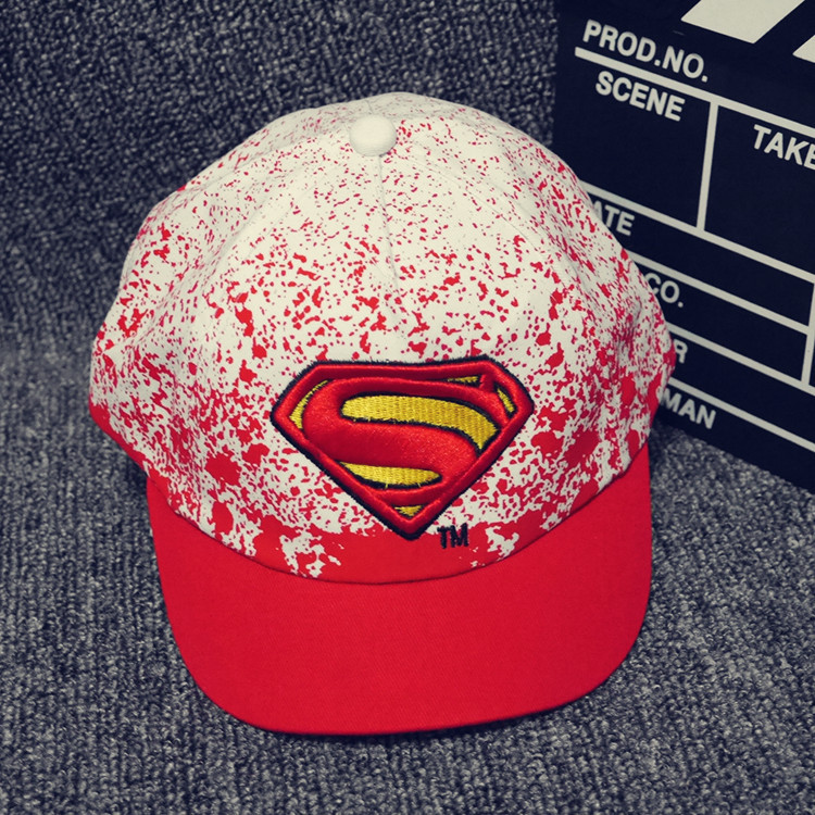 2016新款純色卡通超人嘻哈帽 男女童時尚帽子 紅色棒球帽 外貿批發・進口・工廠・代買・代購
