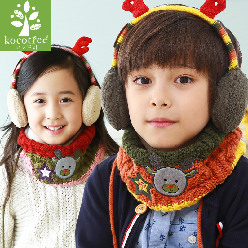 韓國kk樹 秋冬季新款男女童寶寶圍巾韓版保暖兒童圍脖套頭批發批發・進口・工廠・代買・代購