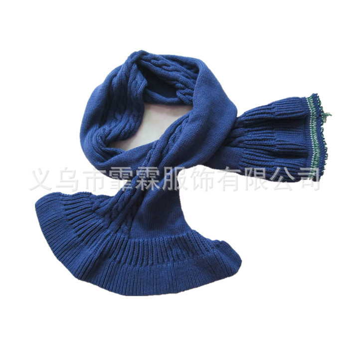 流行復古風格 冬季兒童針織圍巾 長款 來樣定製批發・進口・工廠・代買・代購