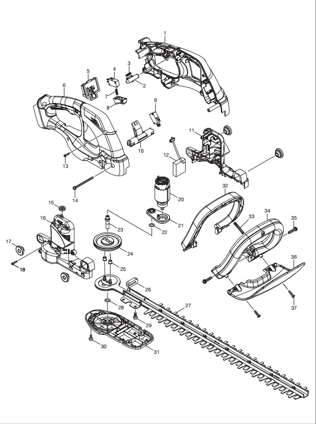 makita/牧田 五金工具 BUH523RH 充電式籬笆剪 零件零配件工廠,批發,進口,代購