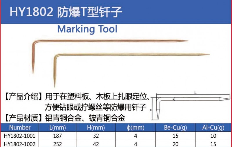 HY1802海洋防爆工具/防爆釬子/銅質釬子/防爆T型釬子  4*42*252mm工廠,批發,進口,代購