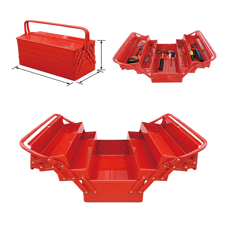 德國K牌18.5"盤式五翻鬥手提五金工具箱鋼板收納整理箱0409BX-1工廠,批發,進口,代購
