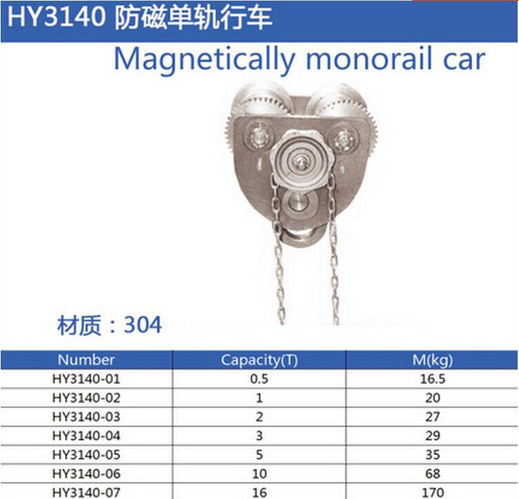 HY3140    海洋 防磁工具    防磁單軌手推行車  10t工廠,批發,進口,代購