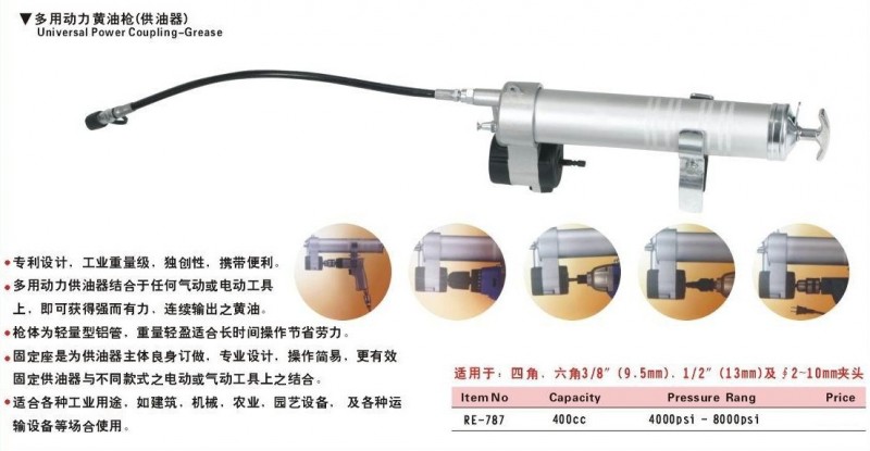 進口供應   臺灣力高    多用動力黃油槍    RE-787工廠,批發,進口,代購