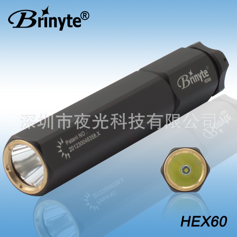夜光手電筒 Brinyte 正品 HEX60 六麵體 LED戶外電筒 廠傢直銷批發・進口・工廠・代買・代購