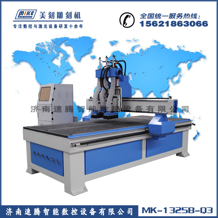美刻櫥櫃門雕刻機 三頭自動換刀開料銑槽雕刻機 唐山地區專賣工廠,批發,進口,代購