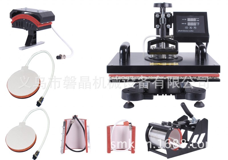 熱轉印設備 滑軌七合一多功能燙畫機 T恤印花 烤杯機 烤帽機 烤盤批發・進口・工廠・代買・代購