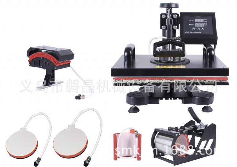 熱轉印設備 滑軌六合一多功能燙畫機 T恤印花 烤杯機 烤帽機 烤盤批發・進口・工廠・代買・代購