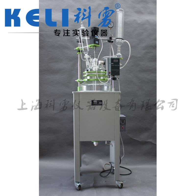 上海科靂專業生產銷售100L單層玻璃反應釜  100L多功能反應器工廠,批發,進口,代購