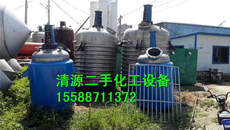 出售二手5噸搪瓷反應釜3噸不銹鋼反應釜低價處理價格便宜工廠,批發,進口,代購