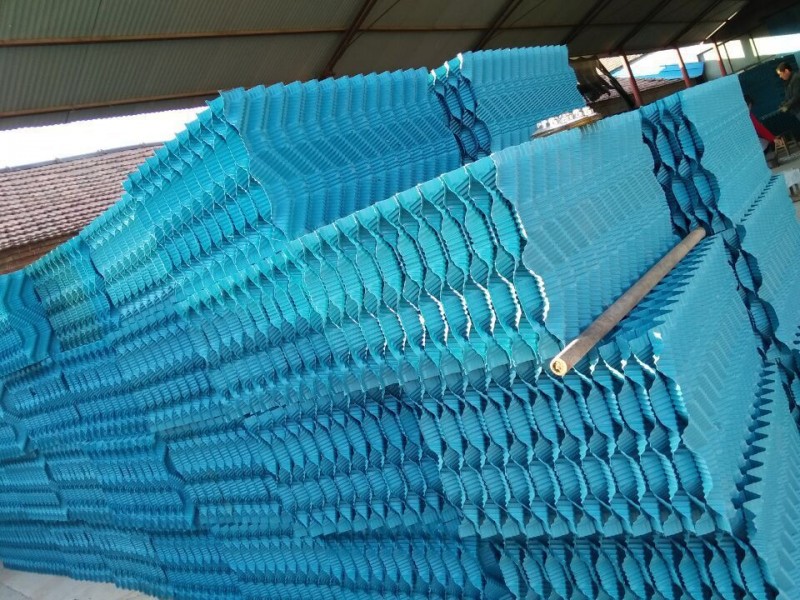 德州廠傢直銷組裝填料藍色PVC填料波紋逆流塔填料批發・進口・工廠・代買・代購